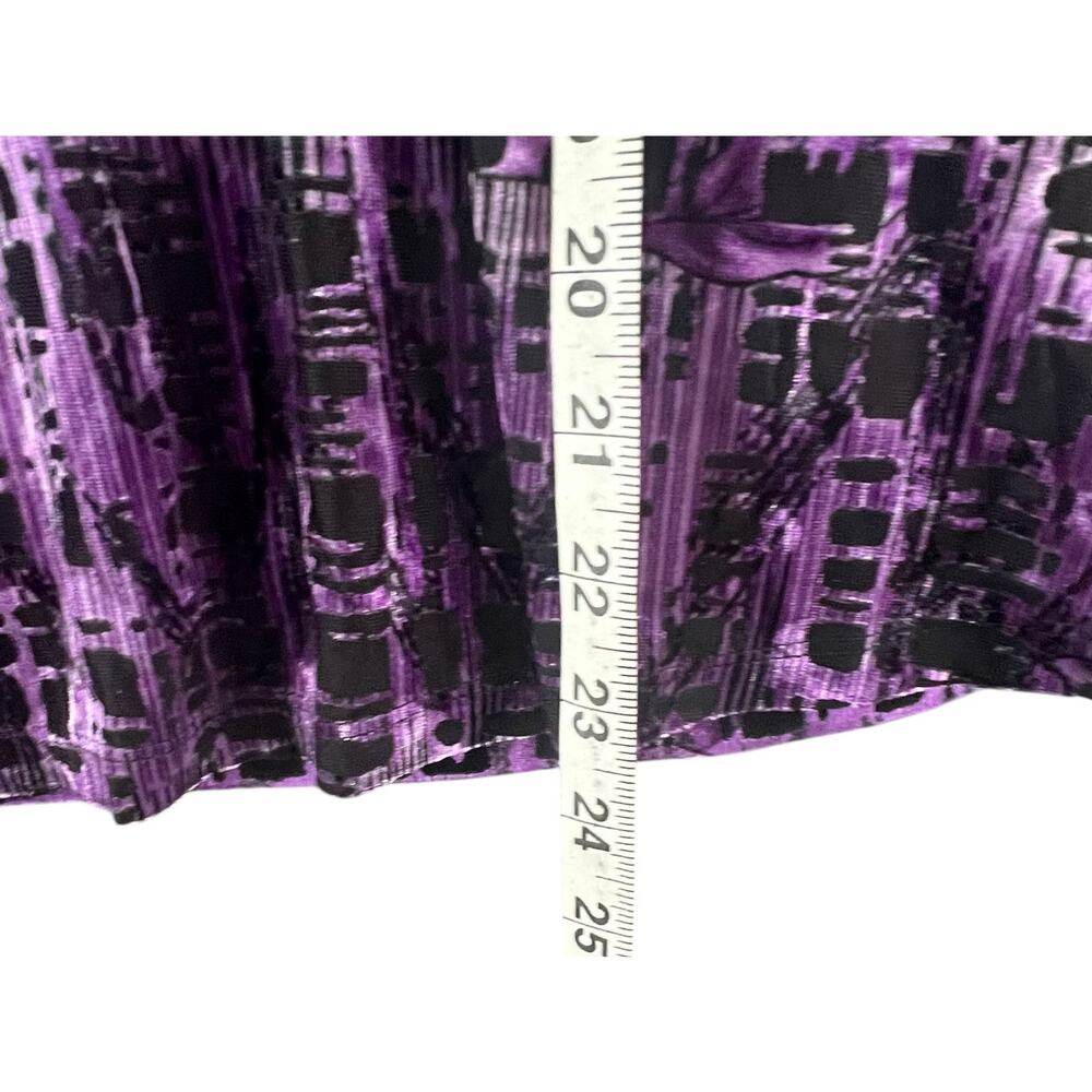 Tan Jay Velvet Burnout Tank Top Womens M Purple Black Lace Whimsygoth Vintage - Picture 9 of 13